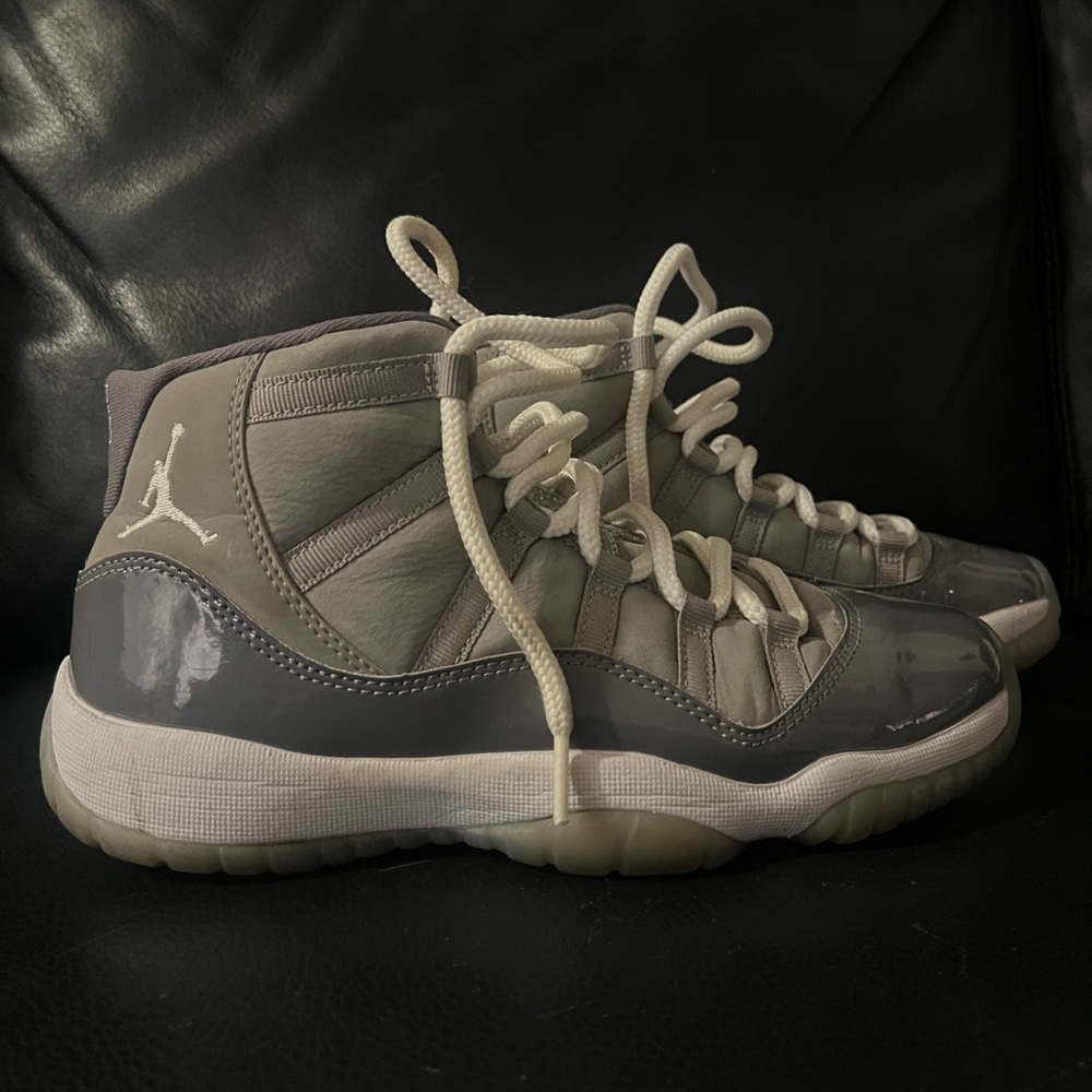 Jordan Gray and White Sneakers